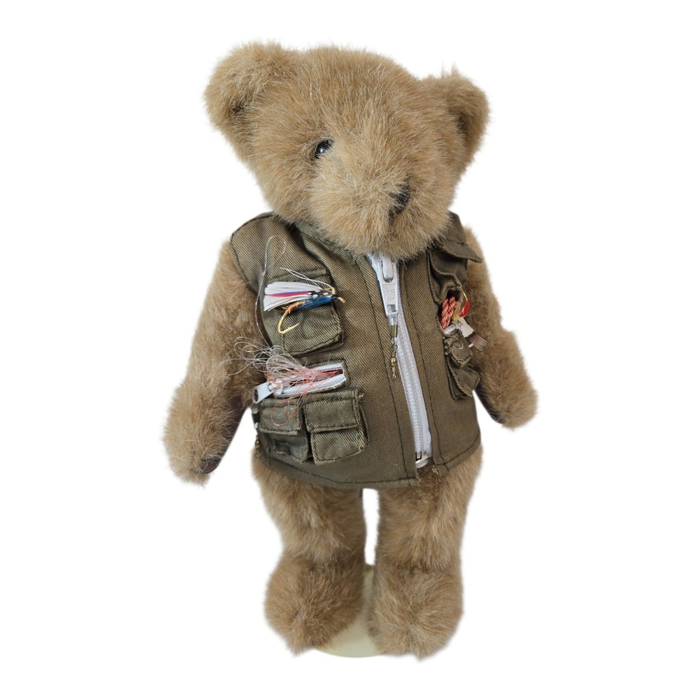 Mary Meyer Corp 1993 Teddy Bear Fisherman Fly Fishing Vest Cute Collectible